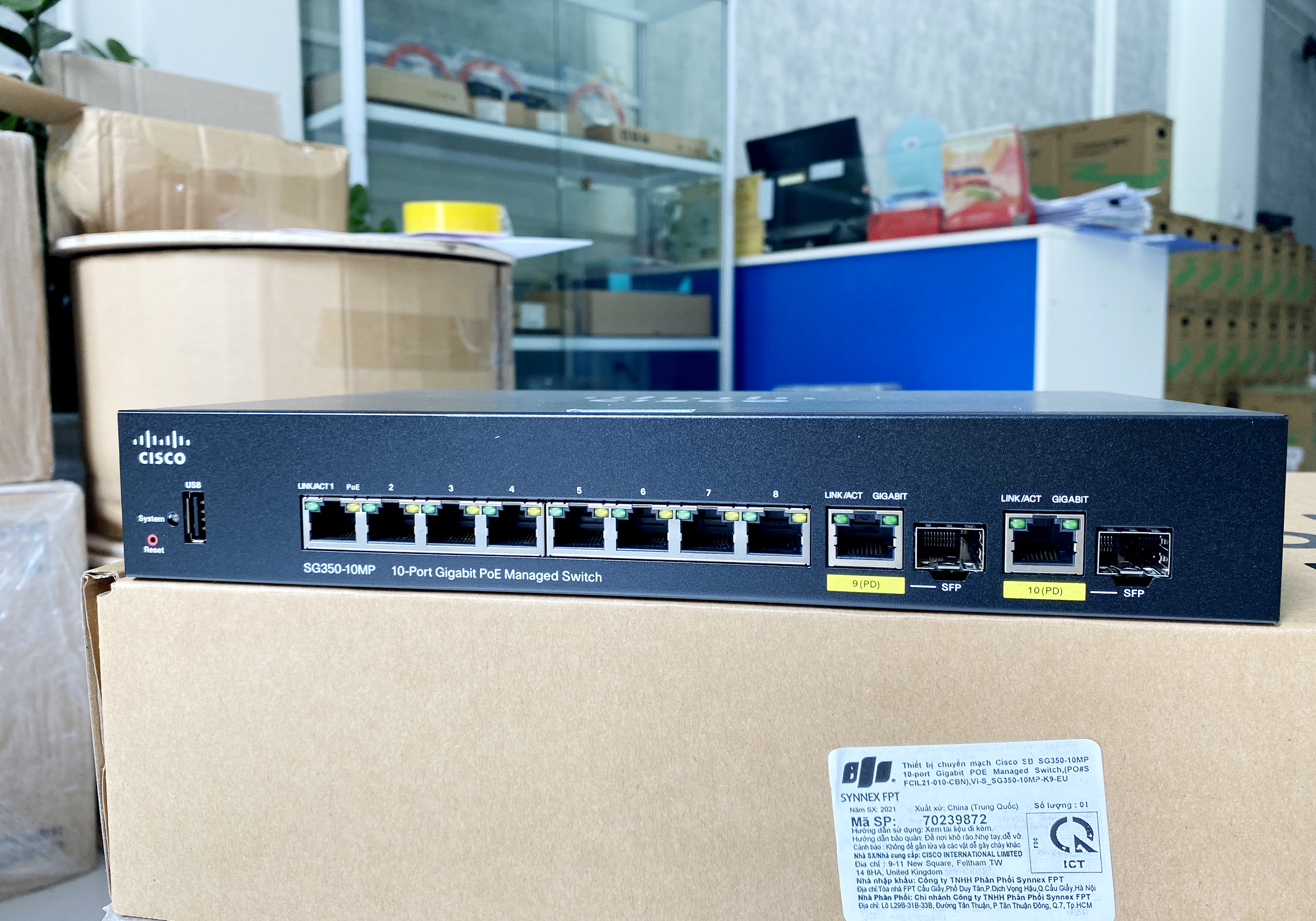 Switch Cisco SG350-10MP-K9 chính hãng Switch Cisco SG350-10MP-K9 chính hãng